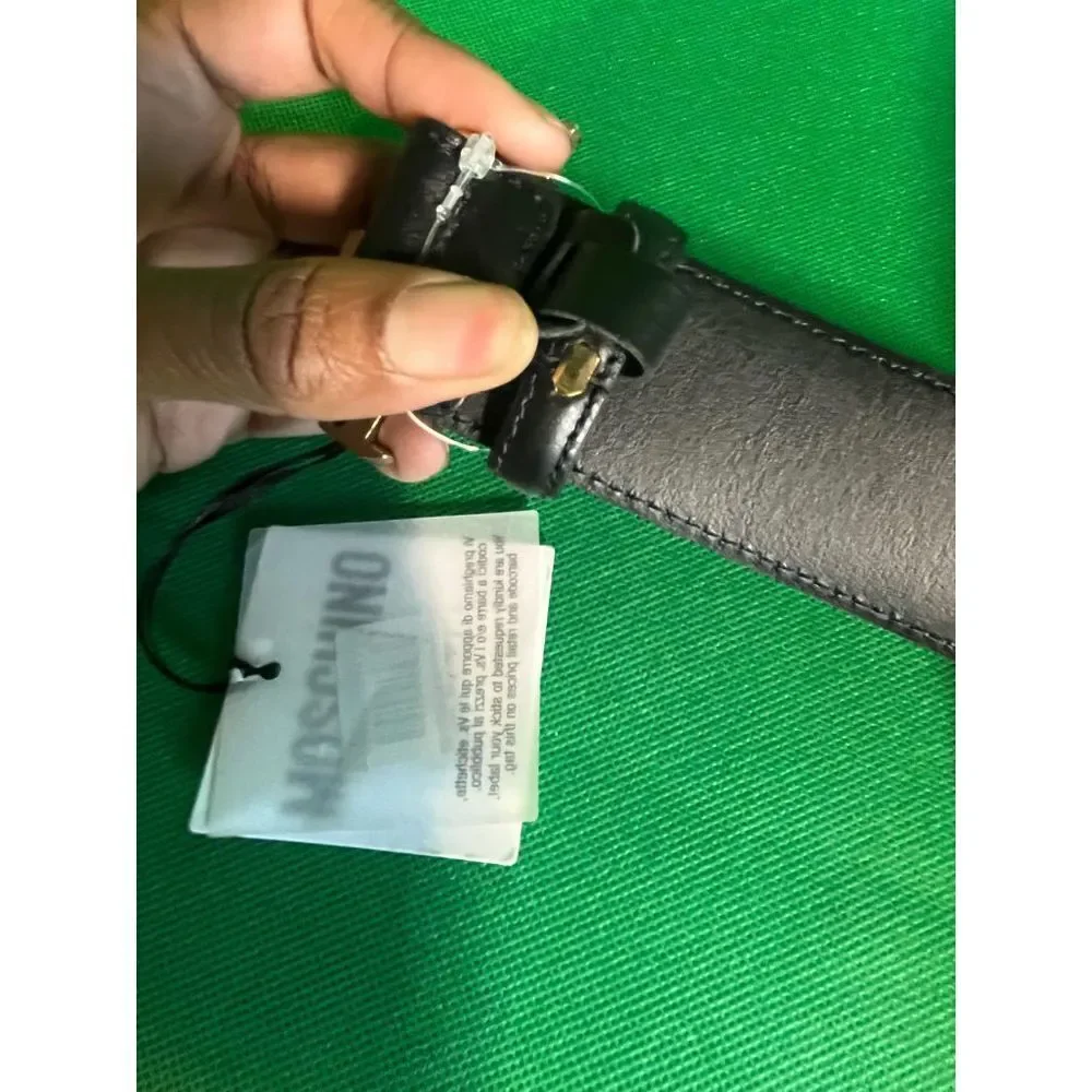Moschino Couture Woman Black Leather Belt
